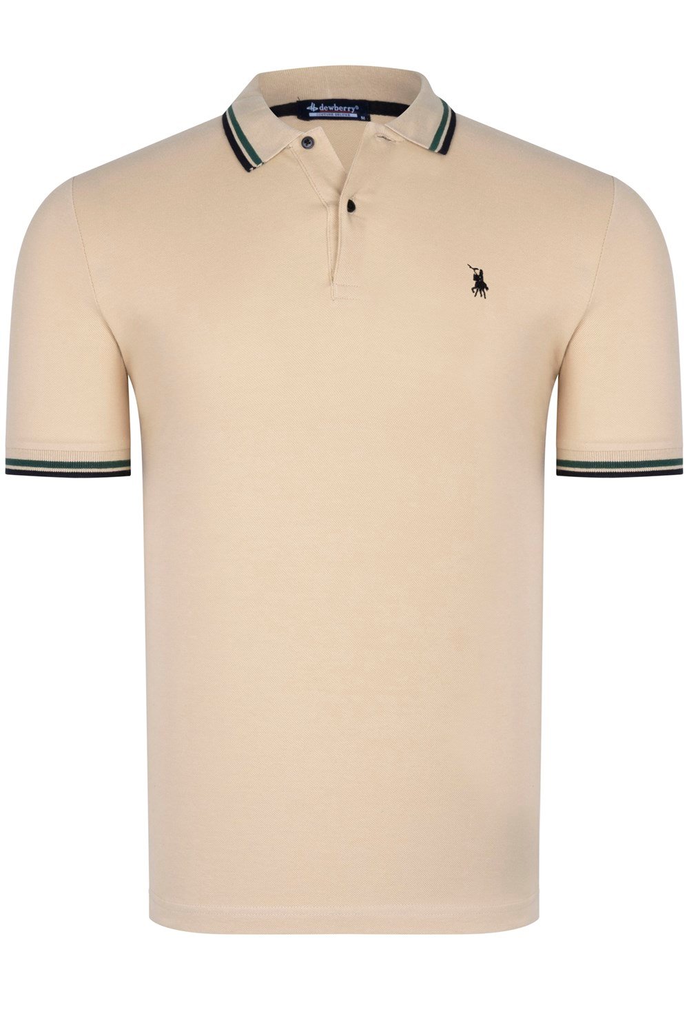 T8594 DEWBERRY  ERKEK T-SHIRT-KOYU BEJ
