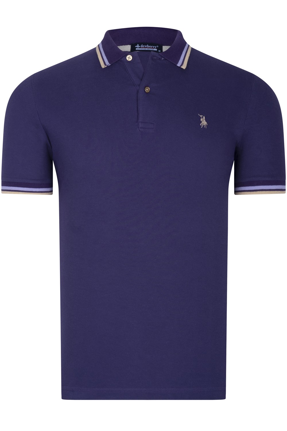 T8594 DEWBERRY  ERKEK T-SHIRT-KOYU MOR