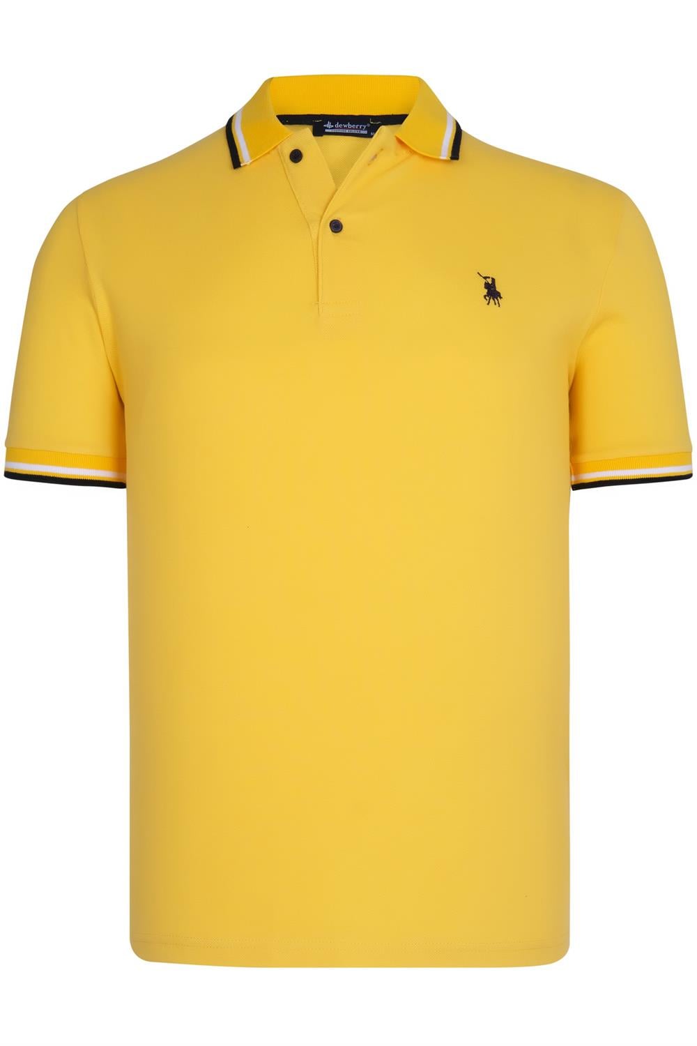 T8594 DEWBERRY ERKEK T-SHIRT-SARI