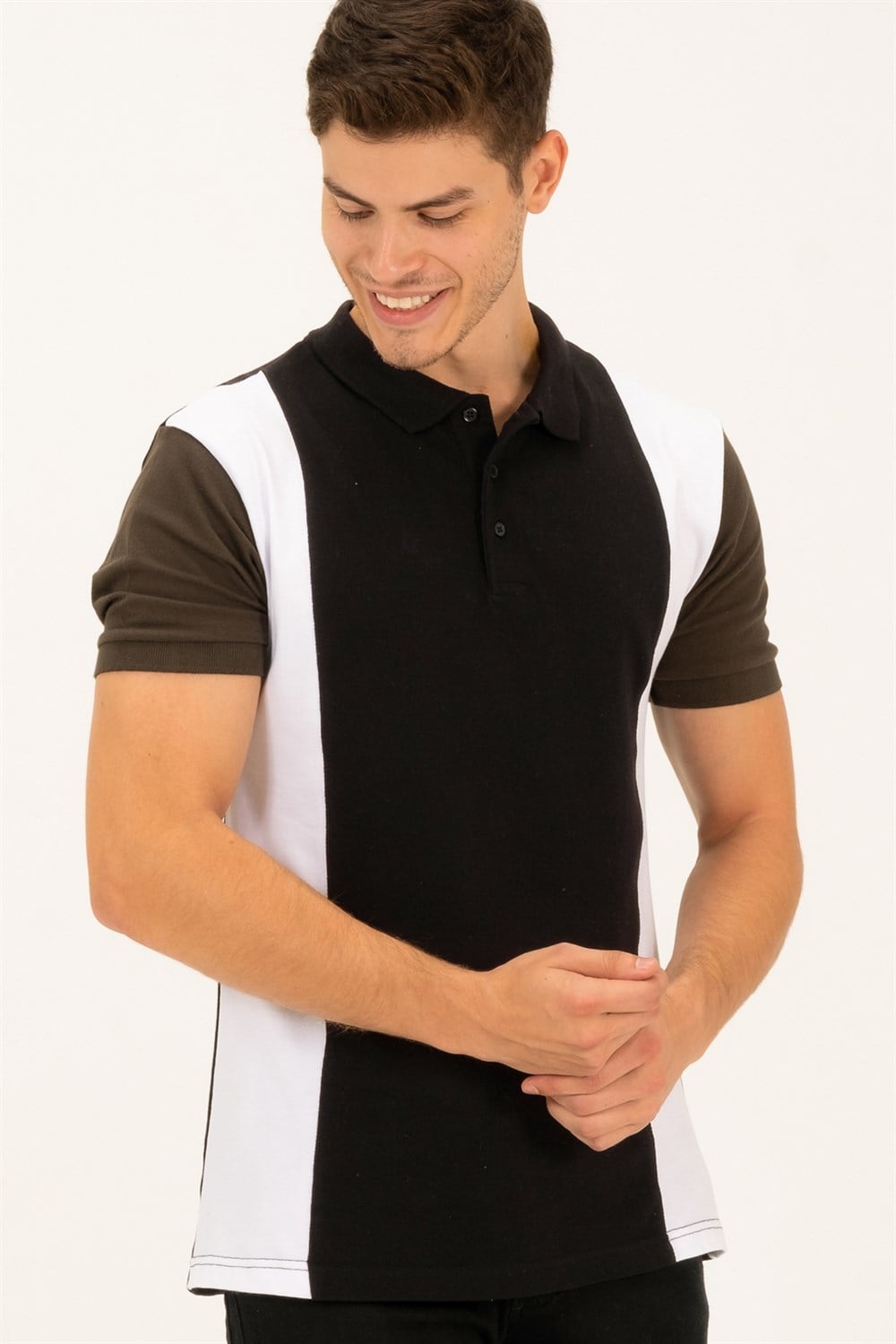 T8596 DEWBERRY ERKEK TSHIRT-SİYAH