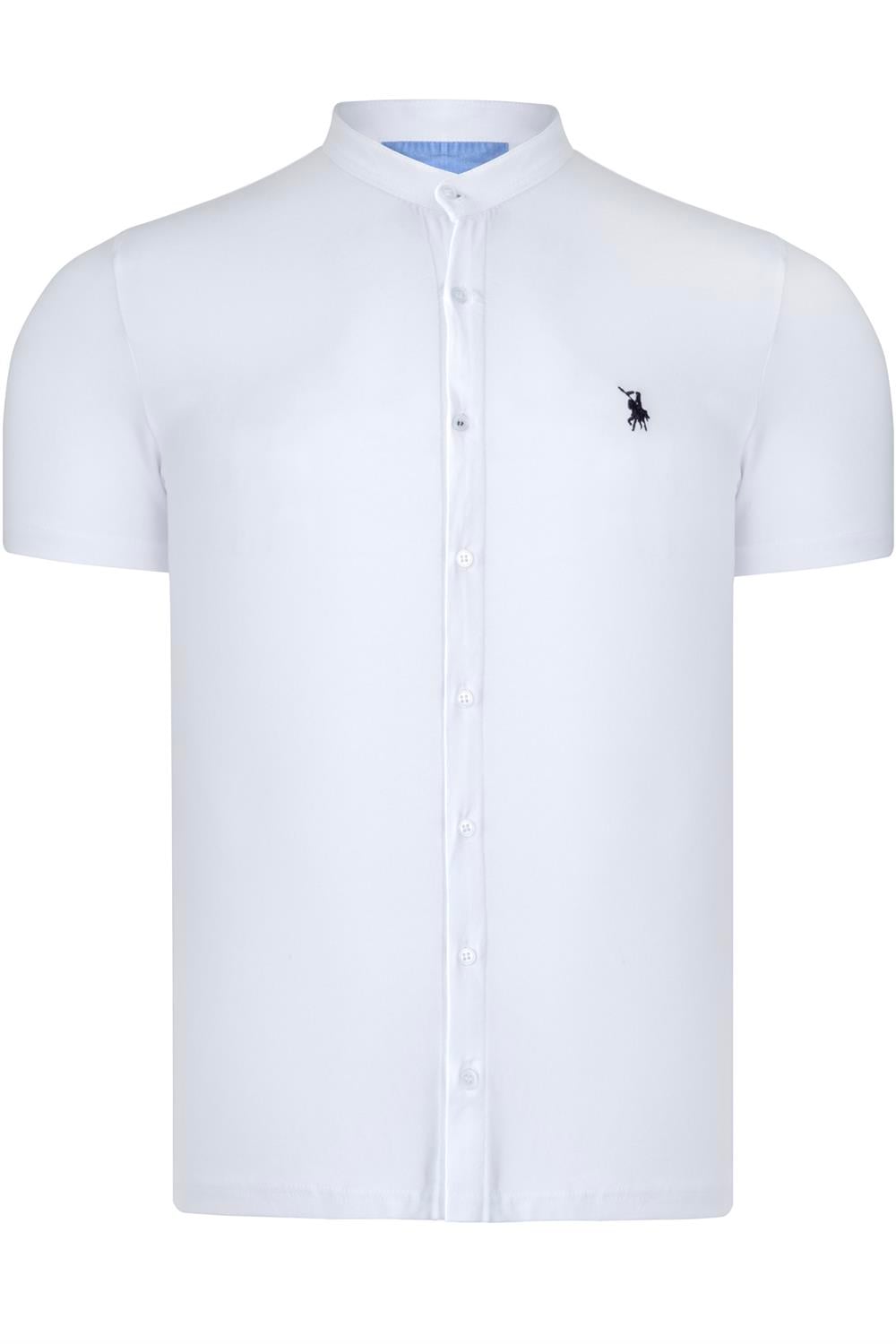 T8597 DEWBERRY ERKEK SLIMFIT GÖMLEK-BEYAZ