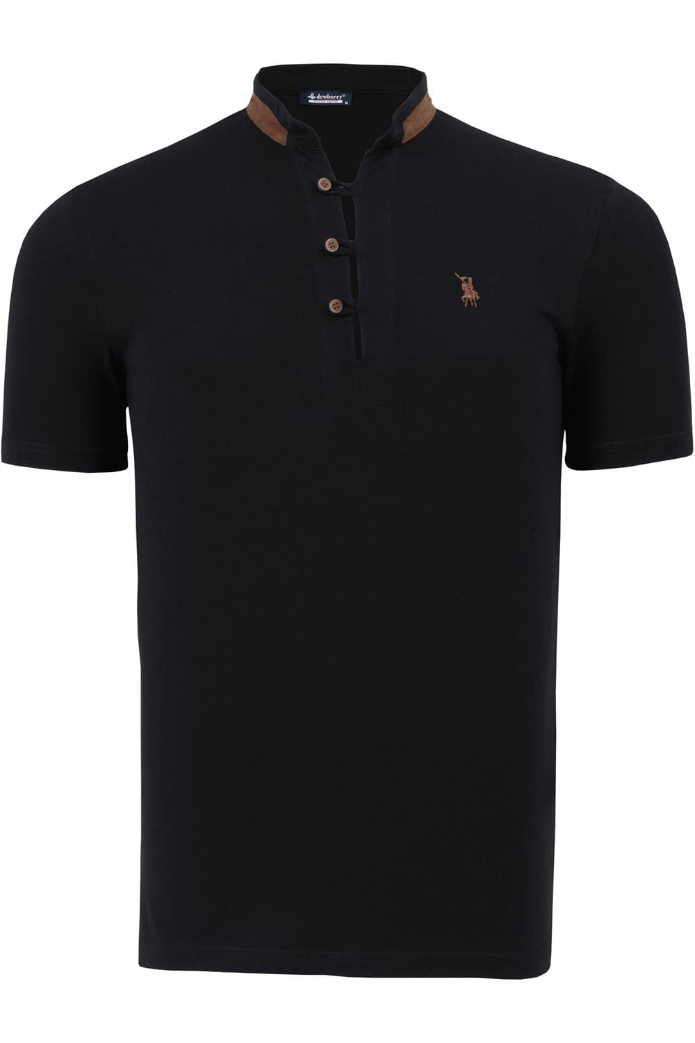 T8598 DEWBERRY ERKEK TSHIRT-SİYAH