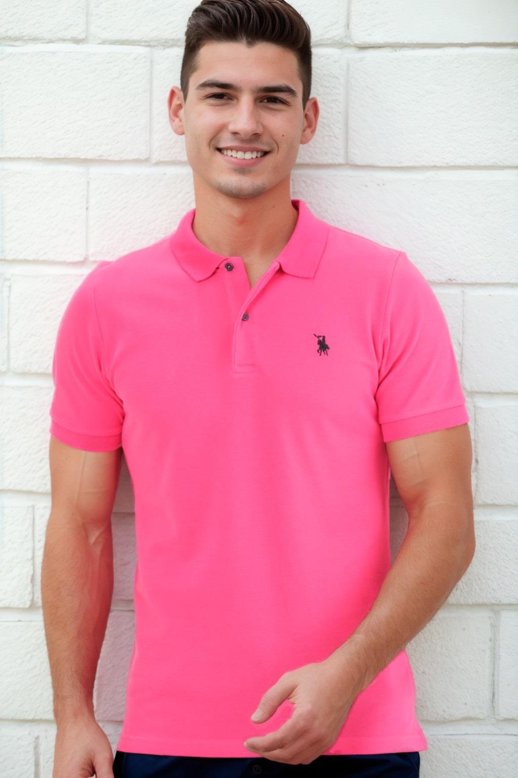 T9561 DEWBERRY ERKEK TSHIRT-FUŞYA