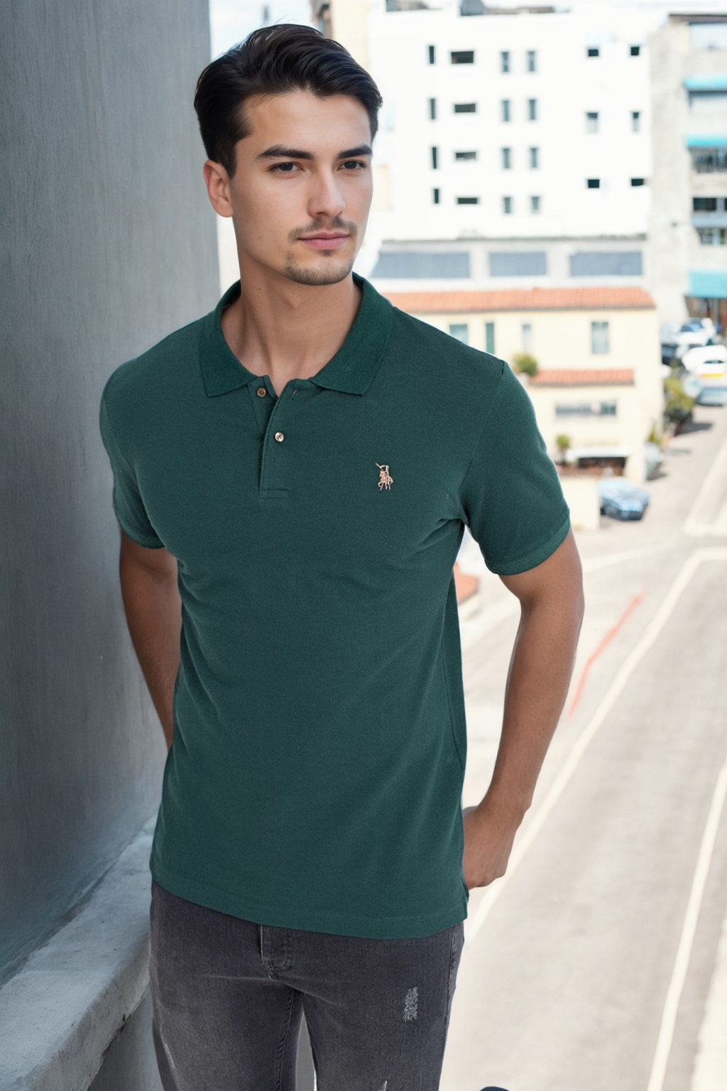 T9561 DEWBERRY ERKEK TSHIRT-HAKİ