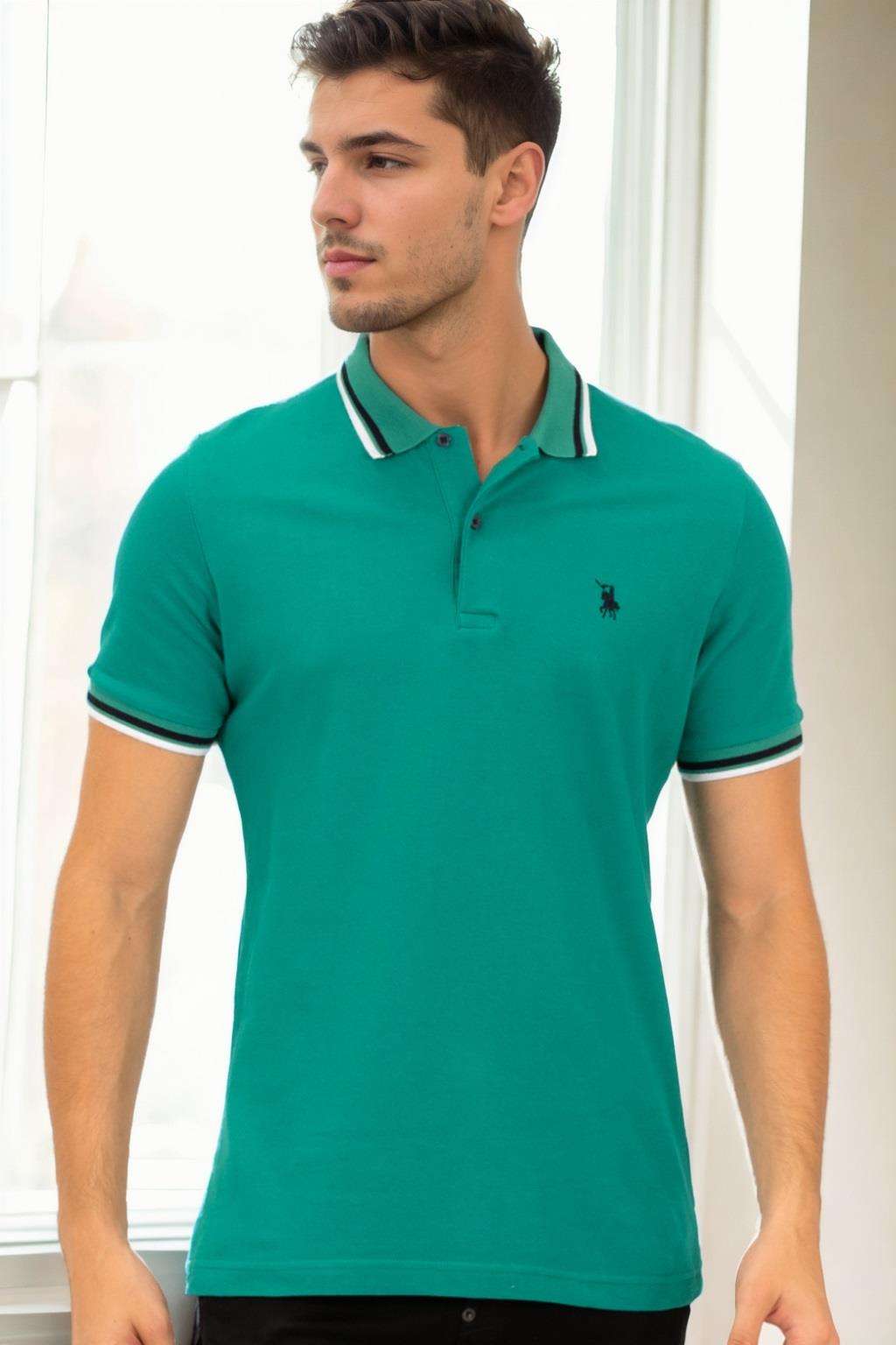 T9594 DEWBERRY ERKEK T-SHIRT-YEŞİL