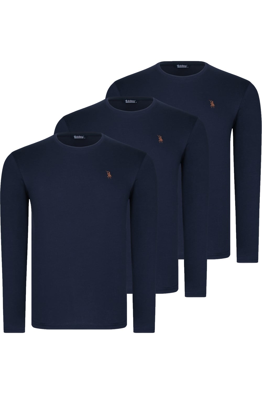 ÜÇLÜ SET T8588 DEWBERRY YUVARLAK YAKA ERKEK SWEATSHIRT-LACİVERT-LACİVERT-LACİVERT