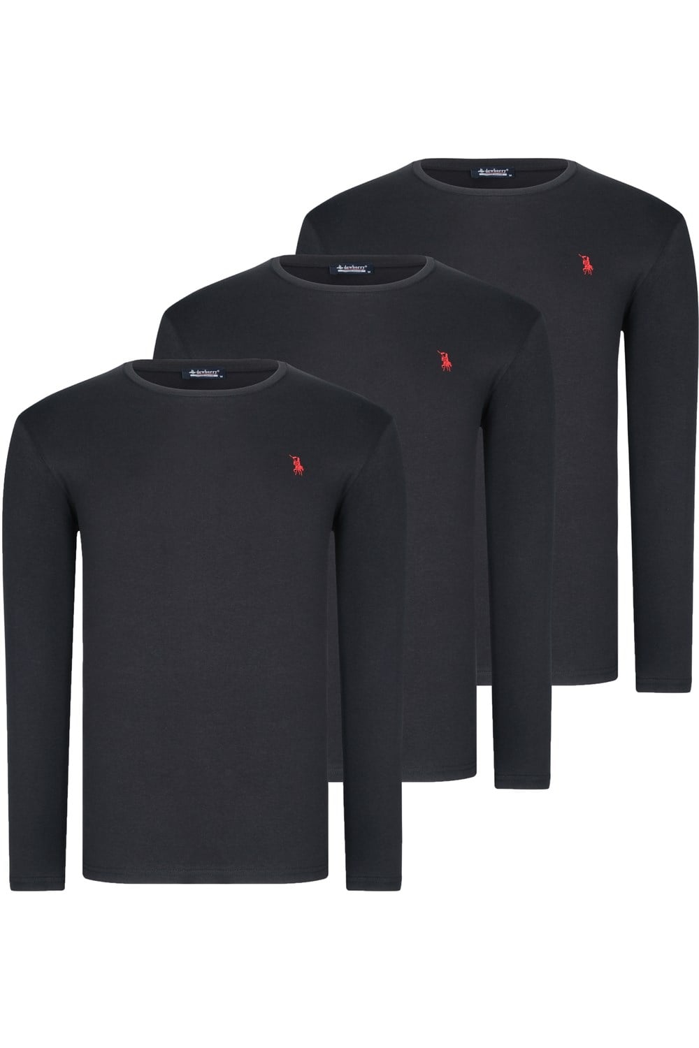 ÜÇLÜ SET T8588 DEWBERRY YUVARLAK YAKA ERKEK SWEATSHIRT-SİYAH-SİYAH-SİYAH