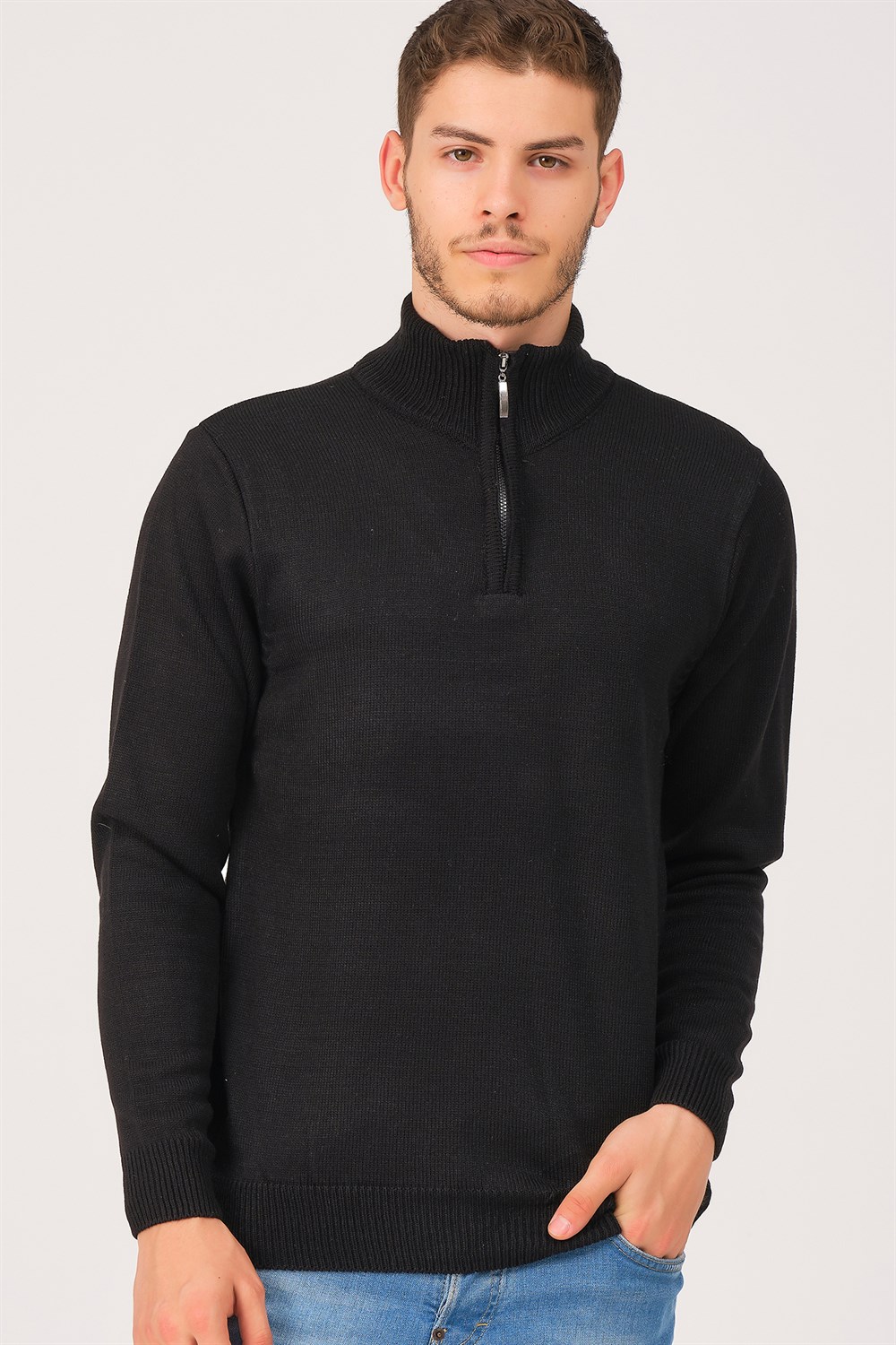 V0038 DEWBERRY ERKEK KAZAK-SİYAH