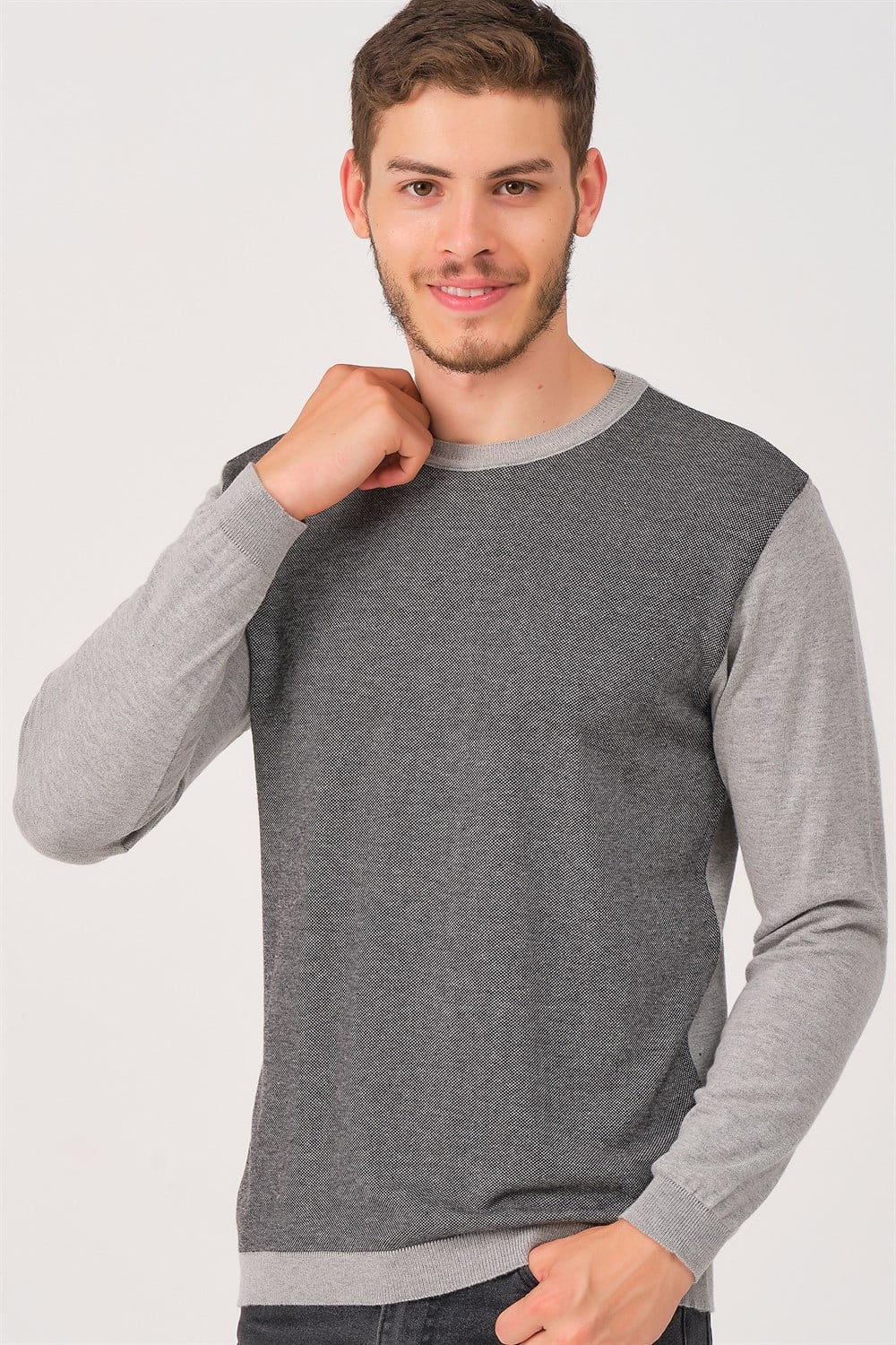 V0315 DEWBERRY ERKEK KAZAK-GRİ