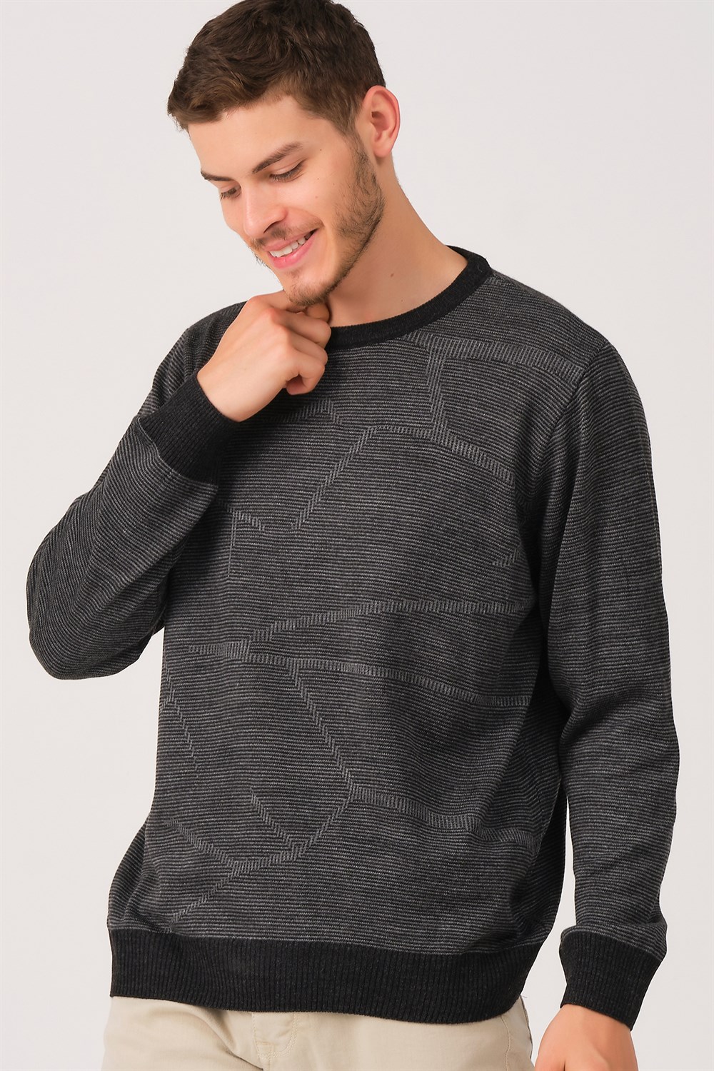 V0348 DEWBERRY ERKEK BATTAL OVERSIZE KAZAK-ANTRASİT