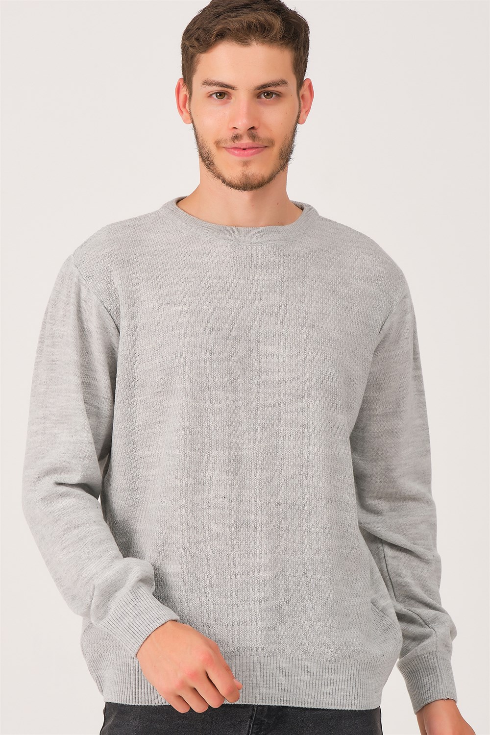 V0349 DEWBERRY ERKEK BATTAL OVERSIZE KAZAK-GRİ