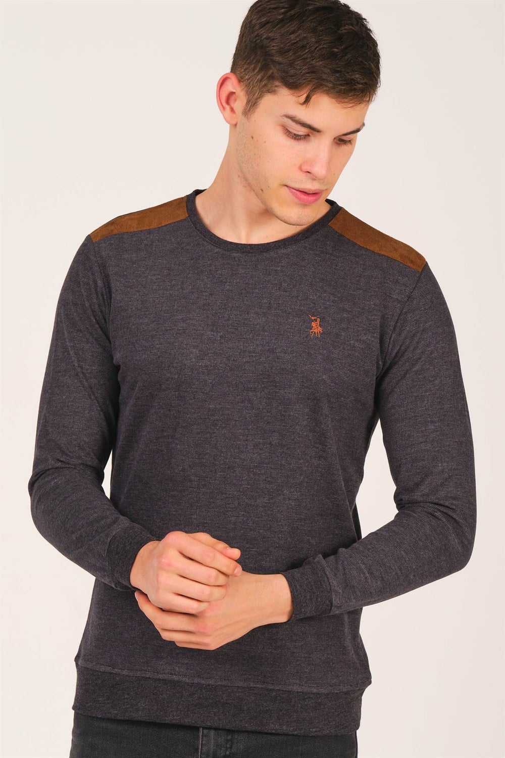 V4000 DEWBERRY ERKEK SWEATSHIRT-SİYAH