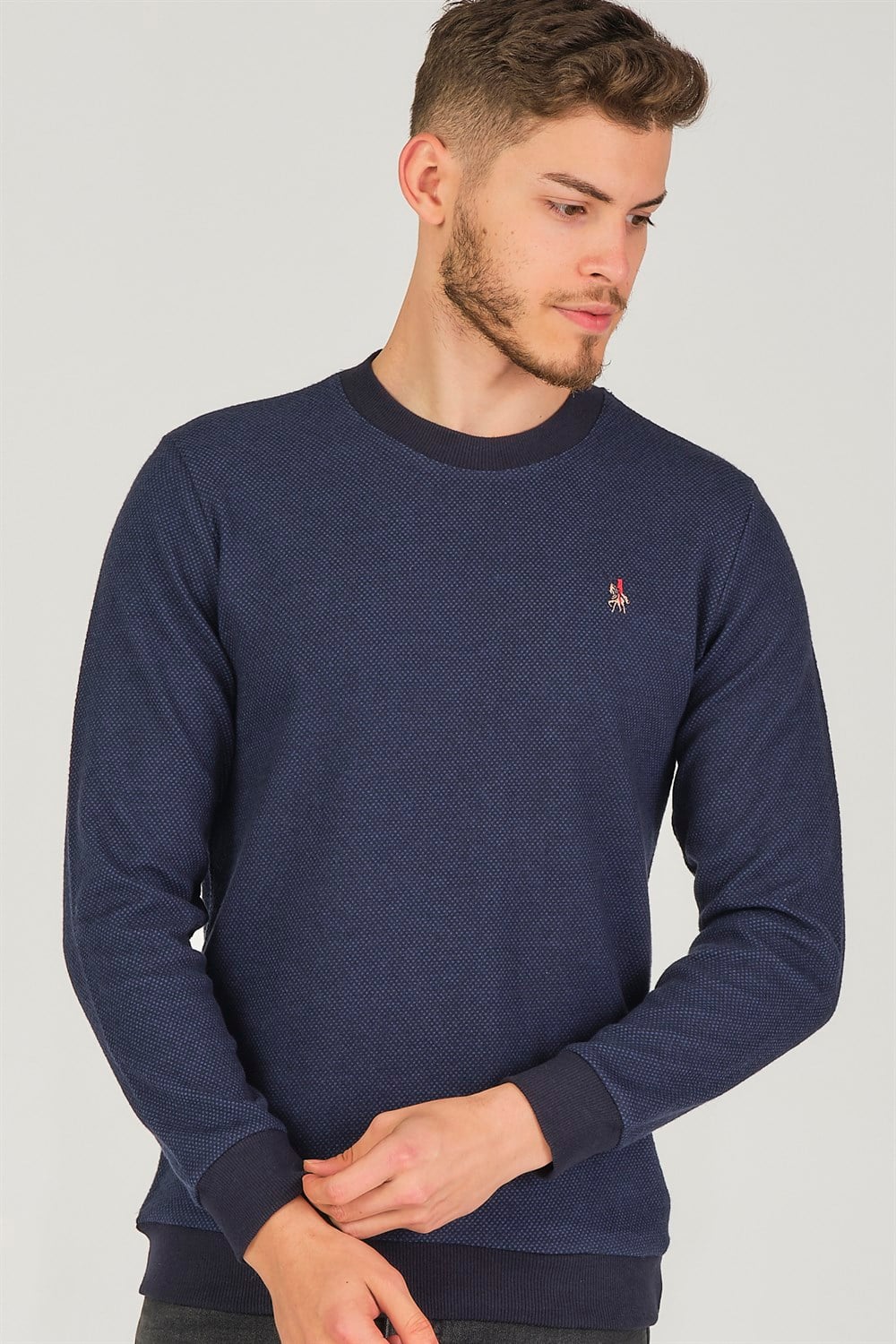 V4004 DEWBERRY ERKEK SWEATSHIRT-LACİVERT