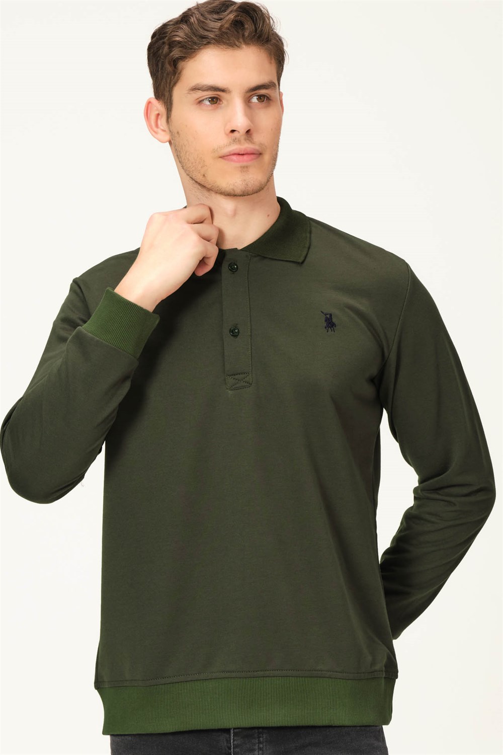 V4007 DEWBERRY ERKEK SWEATSHIRT-HAKİ
