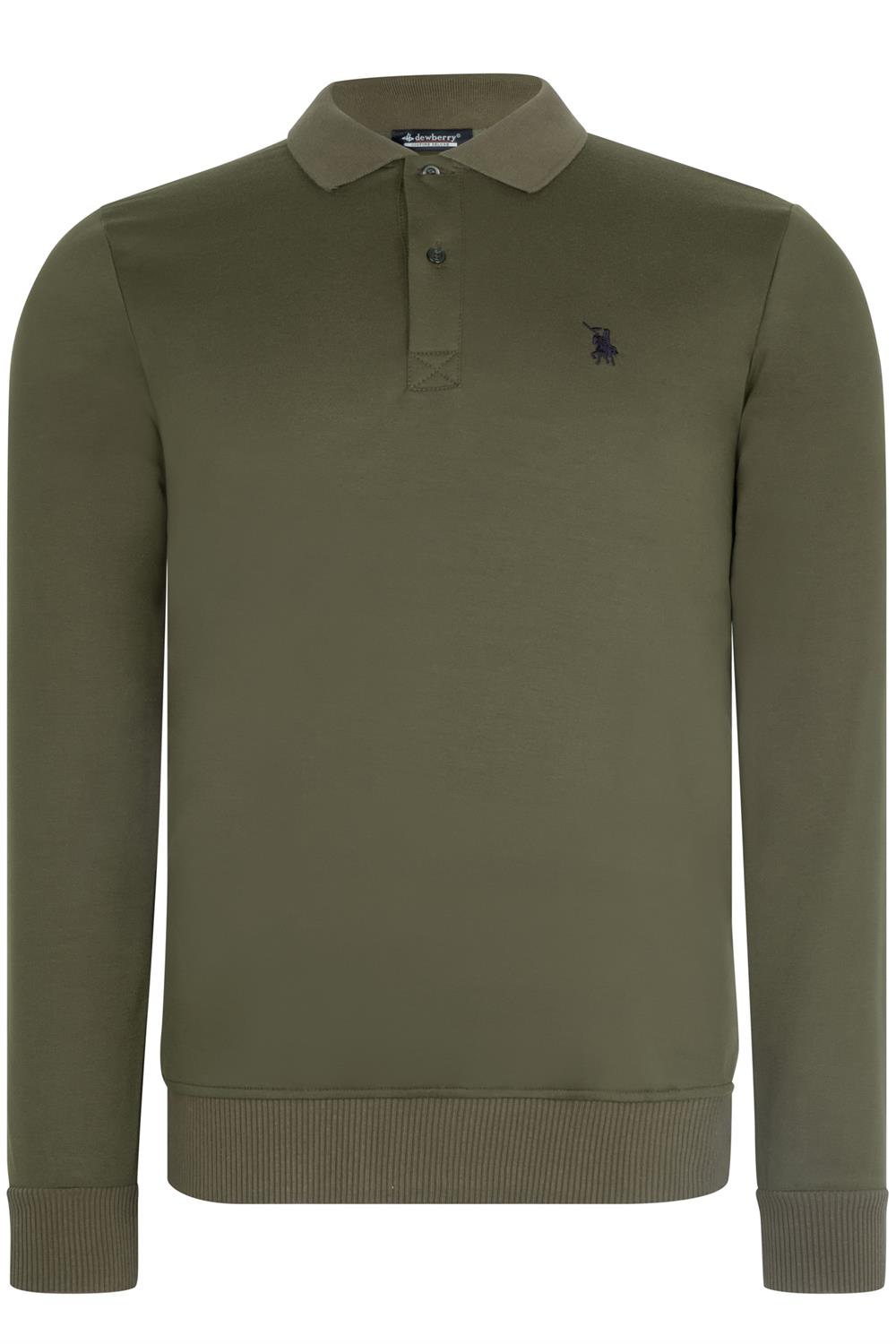 V4007 DEWBERRY ERKEK SWEATSHIRT-KOYU HAKİ