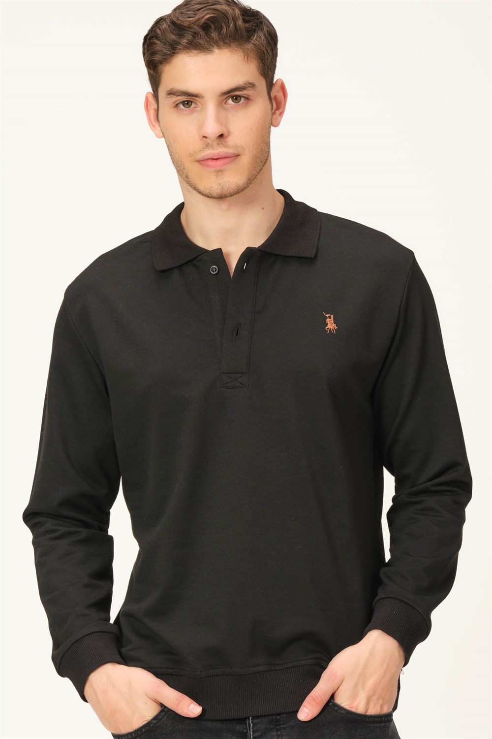 V4007 DEWBERRY ERKEK SWEATSHIRT-SİYAH
