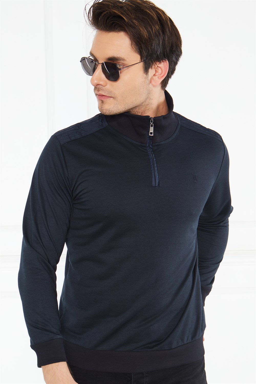 V4008 DEWBERRY ERKEK SWEATSHIRT-LACİVERT