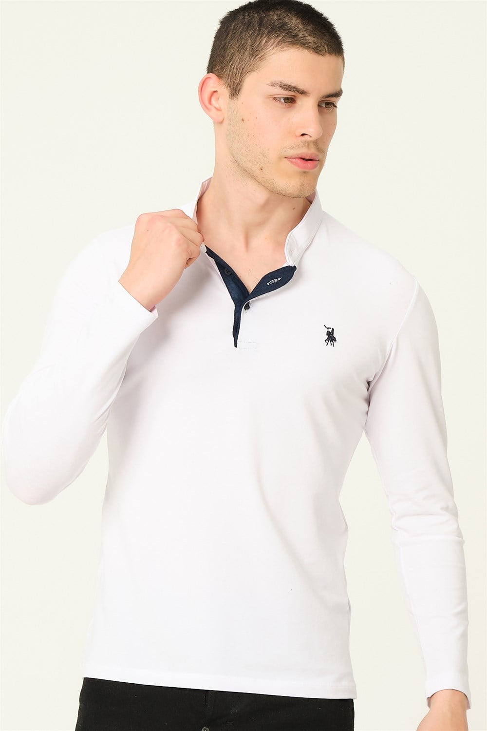 V4009 DEWBERRY ERKEK SWEATSHIRT-BEYAZ