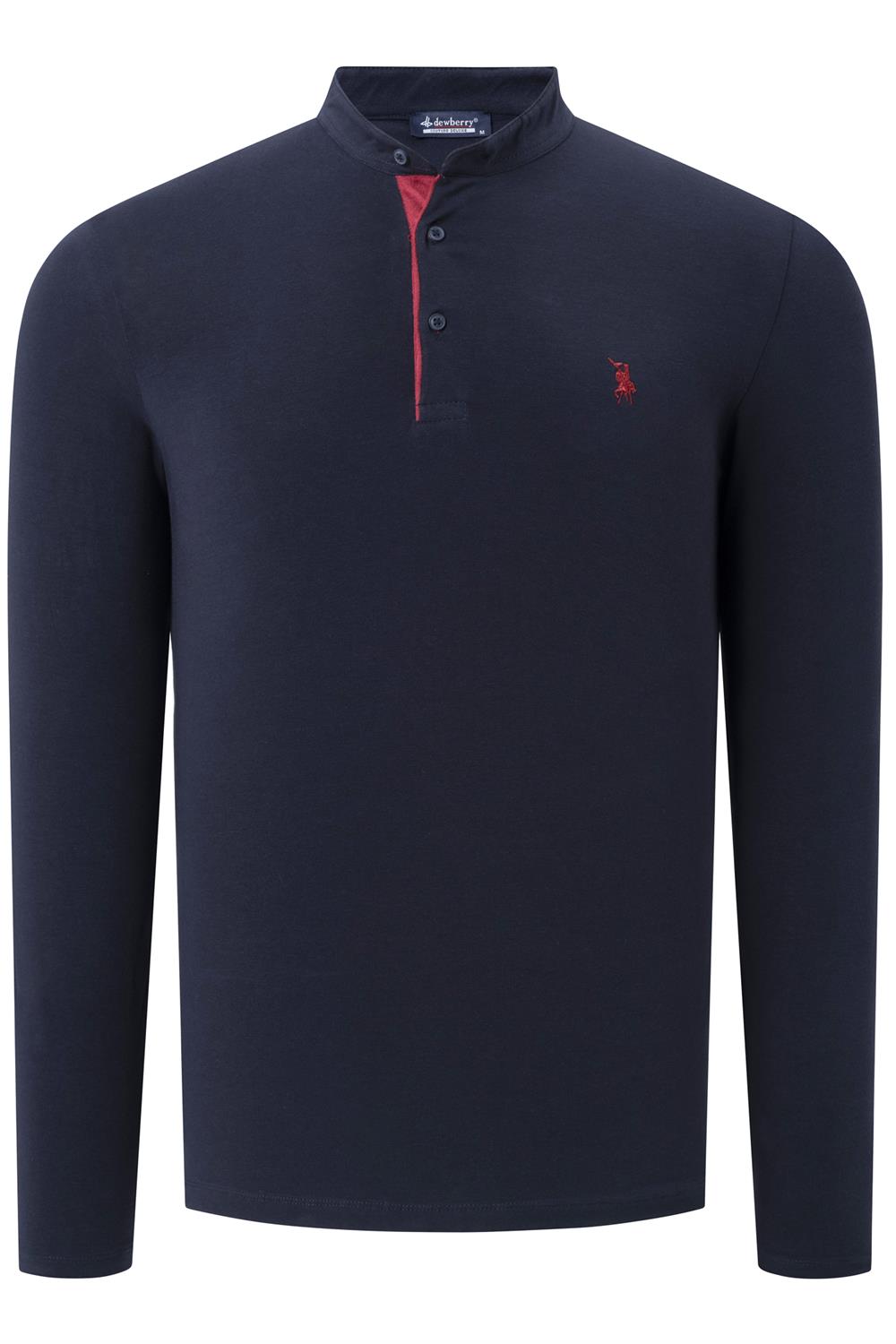 V4009 DEWBERRY ERKEK SWEATSHIRT-DÜZ LACİVERT