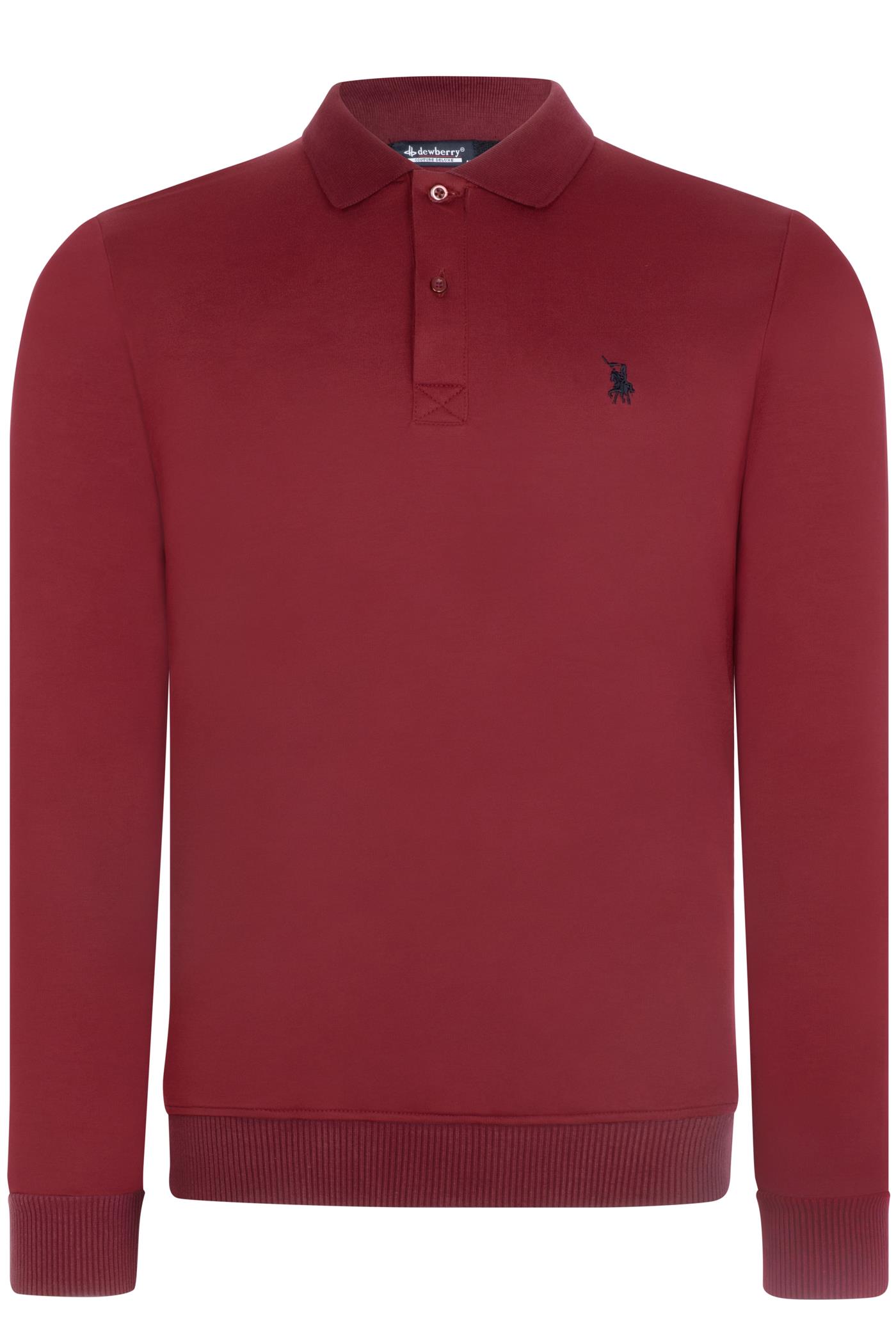 V9007 DEWBERRY ERKEK SWEATSHIRT-BORDO