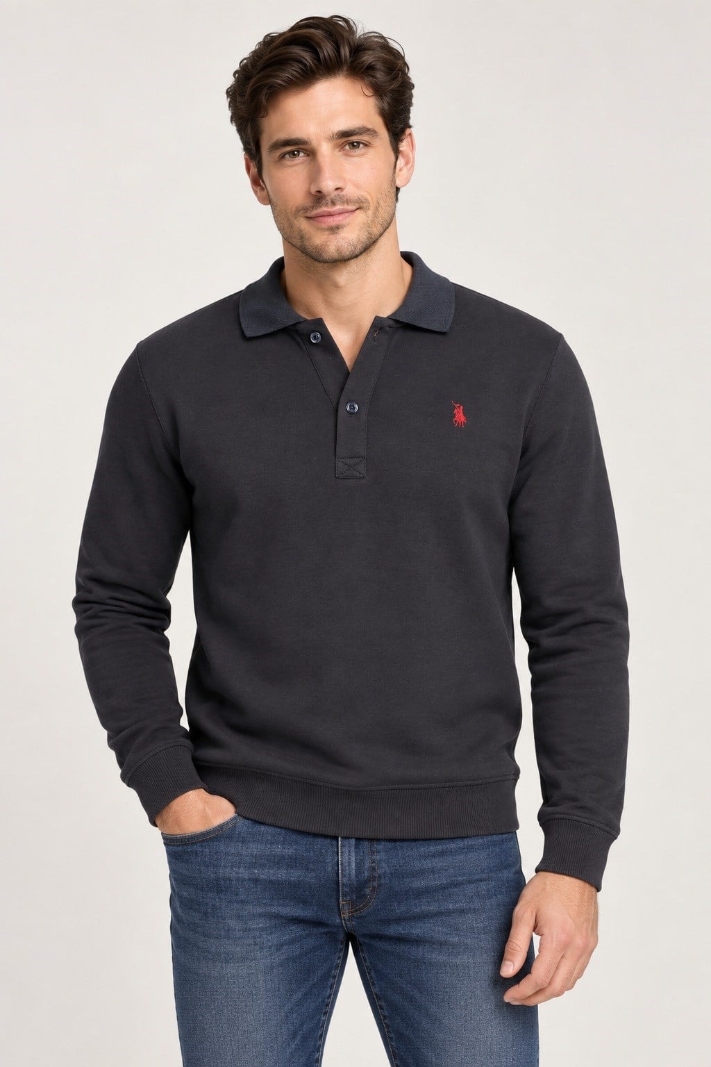 V9007 DEWBERRY ERKEK SWEATSHIRT-LACİVERT-1