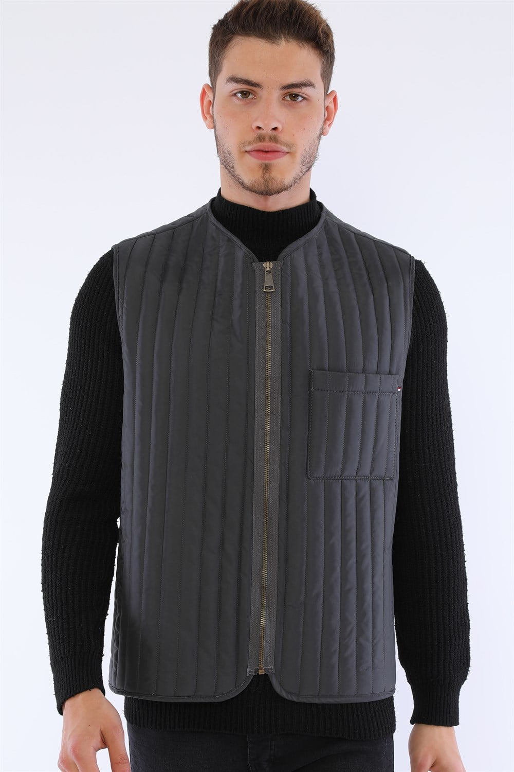 Y8611 DEWBERRY ERKEK YELEK-ANTRASİT