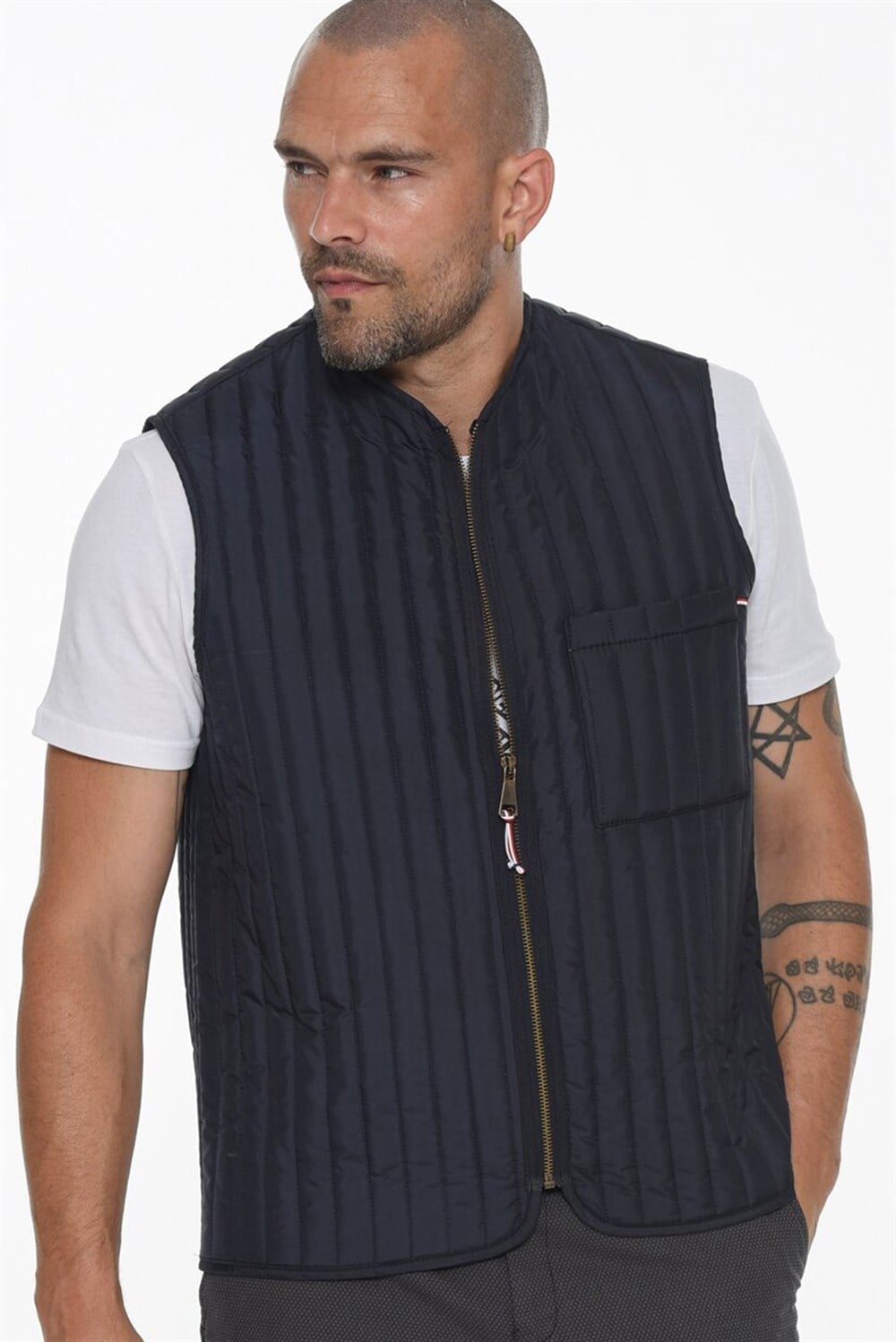Y8611 DEWBERRY ERKEK YELEK-LACİVERT