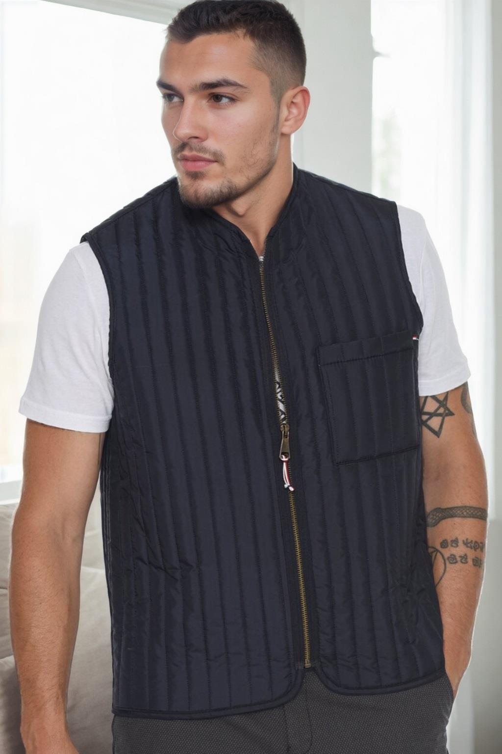 Y9611 DEWBERRY ERKEK YELEK-LACİVERT