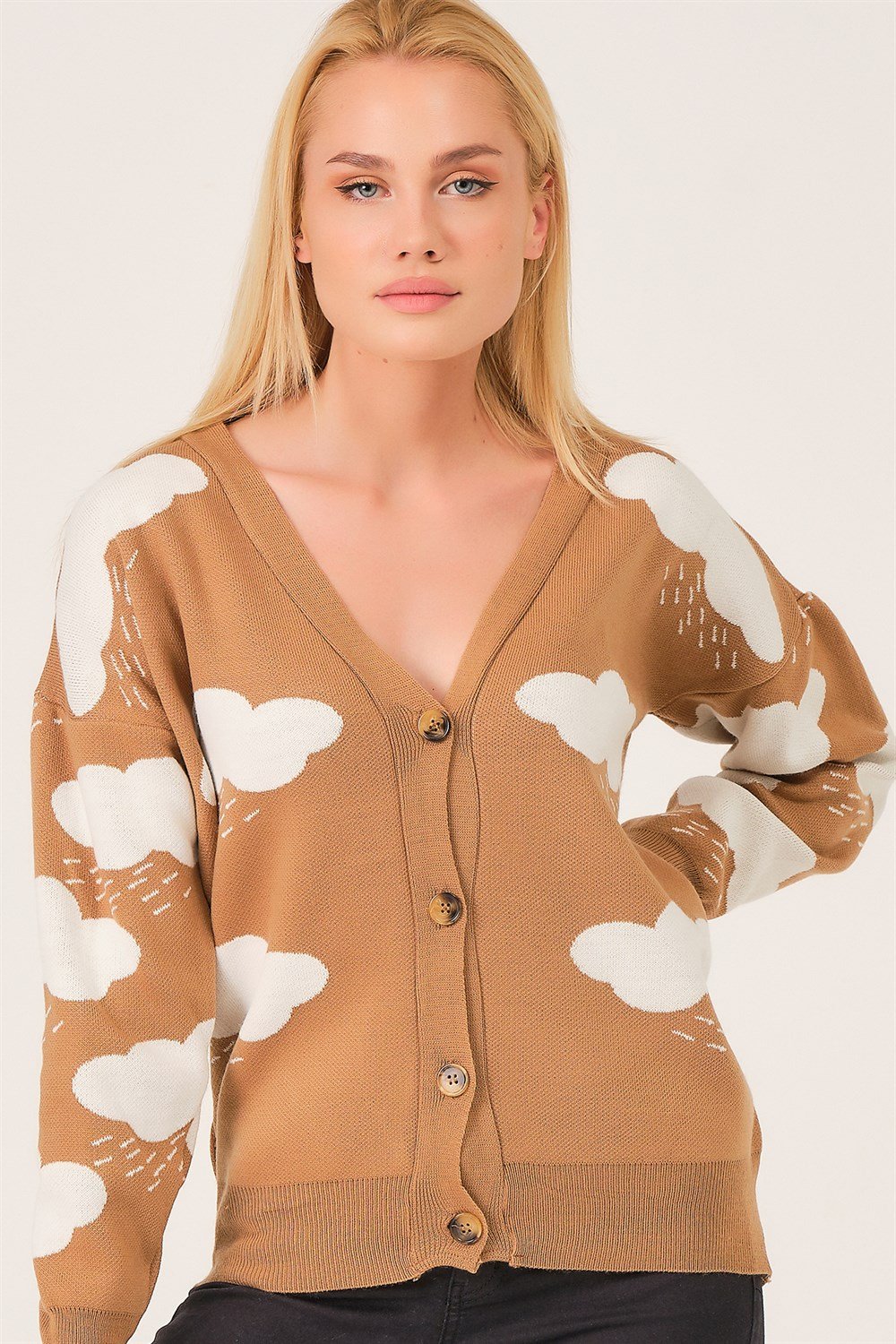 Z3009 DEWBERRY BAYAN BULUT DETAY HIRKA-CAMEL