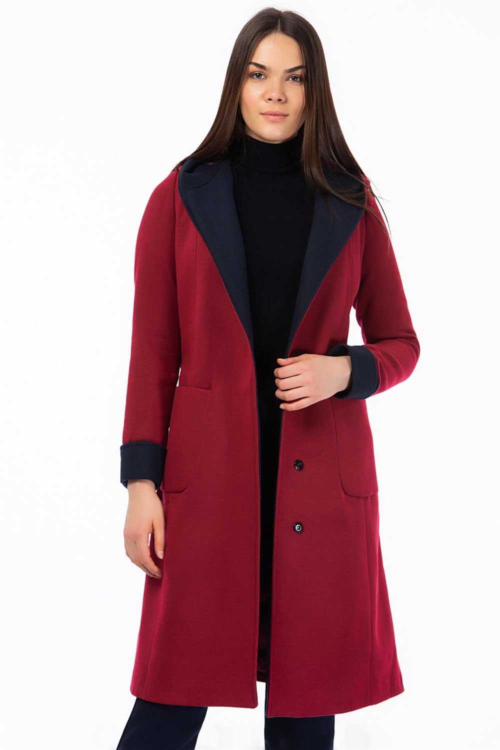 Z6422 DEWBERRY BAYAN PALTO-BORDO