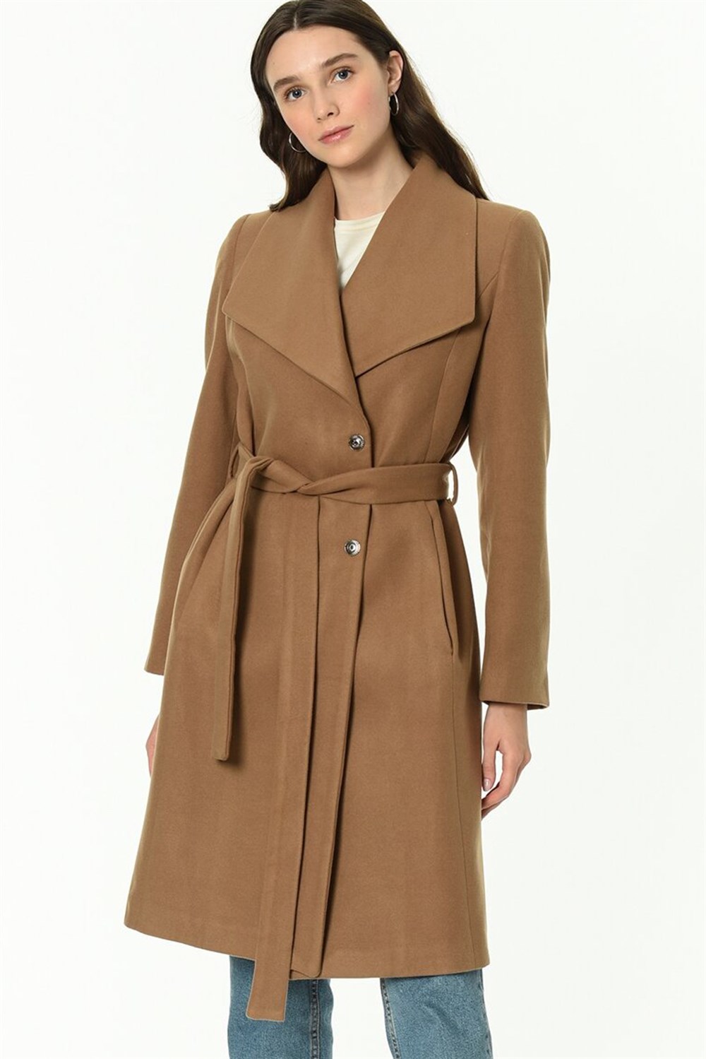 Z6639 DEWBERRY BAYAN PALTO-CAMEL