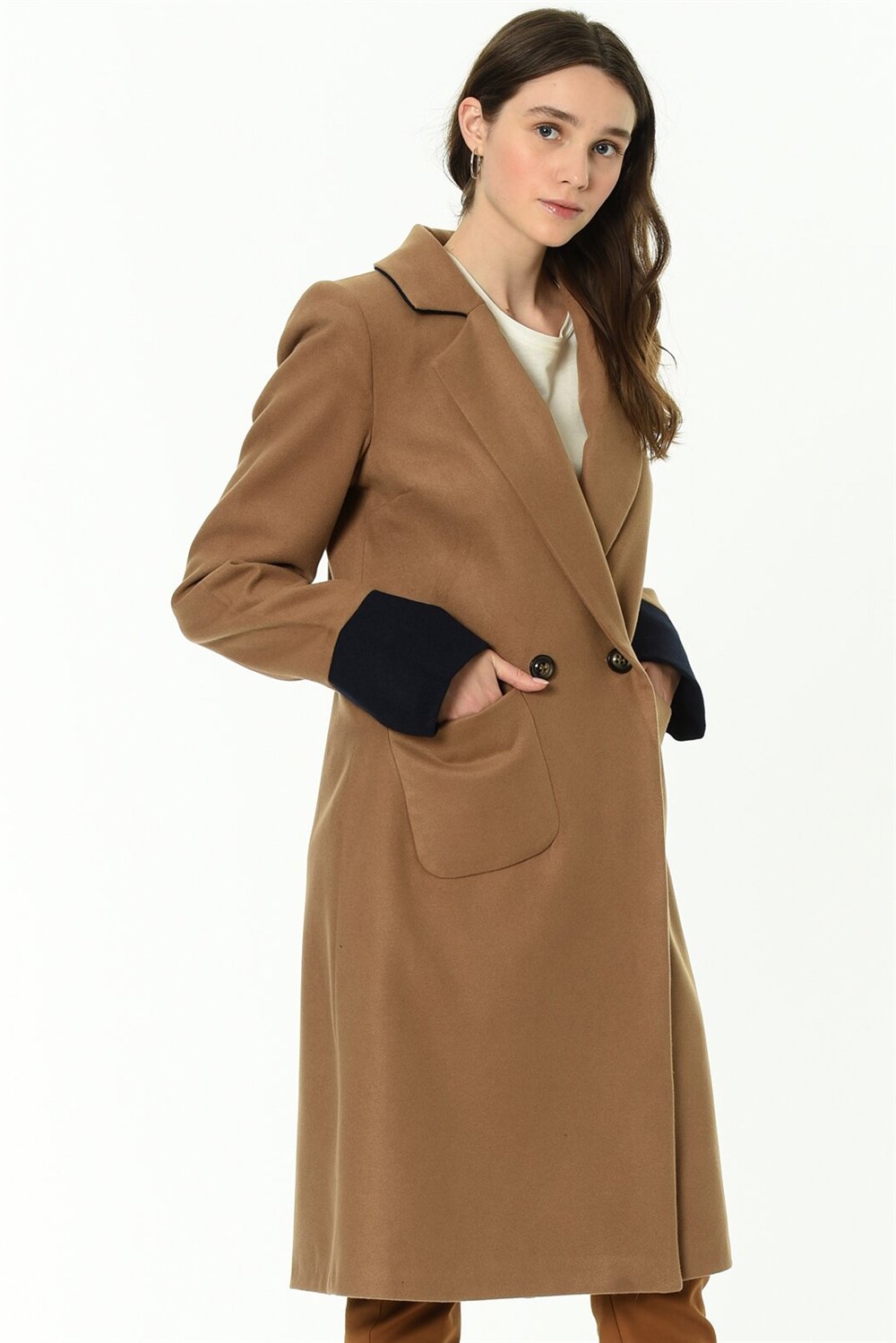 Z6640 DEWBERRY BAYAN PALTO-CAMEL