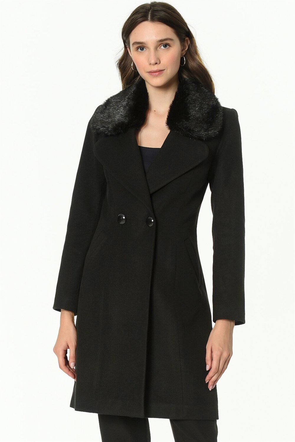 Z6643 DEWBERRY BAYAN KABAN-SİYAH