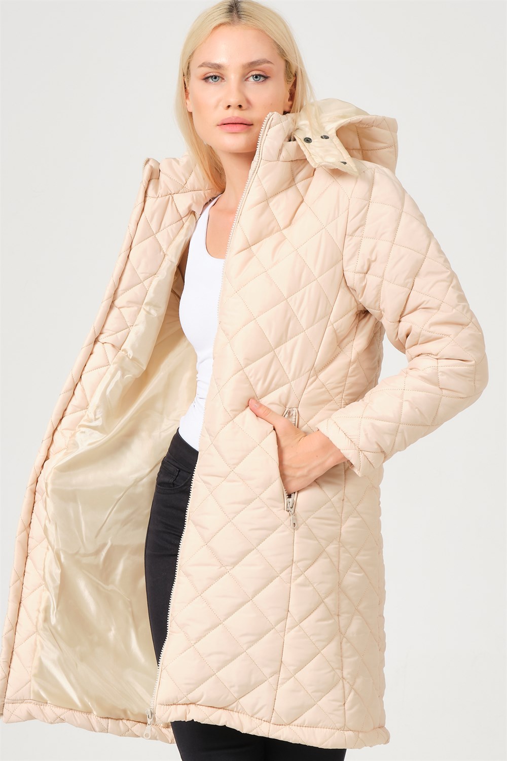 Z6654 DEWBERRY BAYAN KABAN-AÇIK BEJ