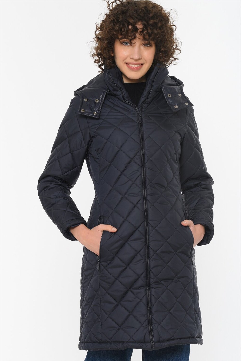 Z6654 DEWBERRY BAYAN KABAN-LACİVERT