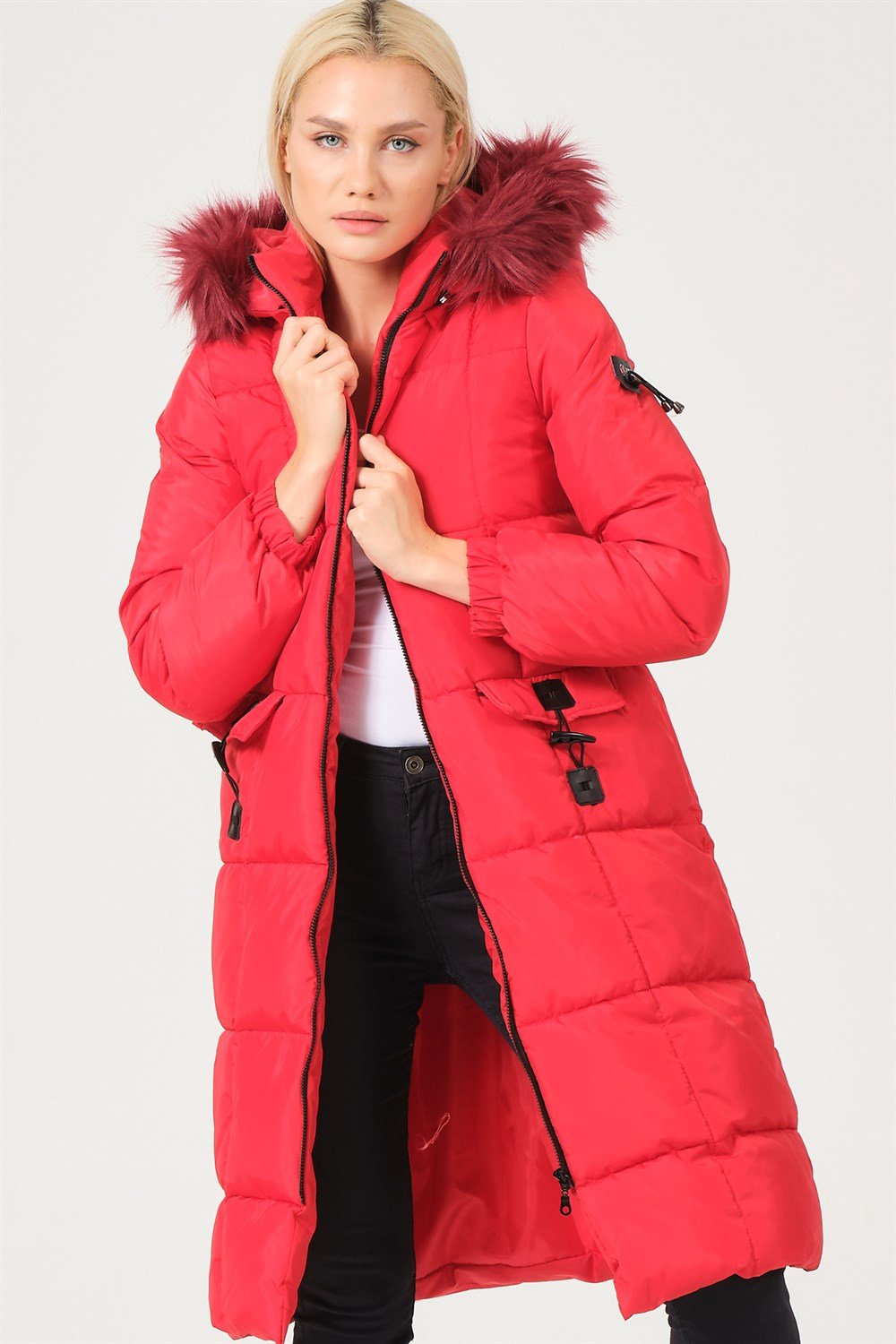 Z6706 DEWBERRY BAYAN MONT-KIRMIZI