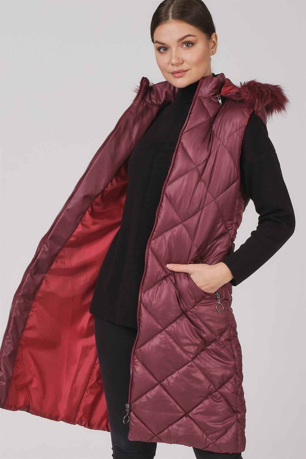 Z6717 DEWBERRY BAYAN YELEK-BORDO