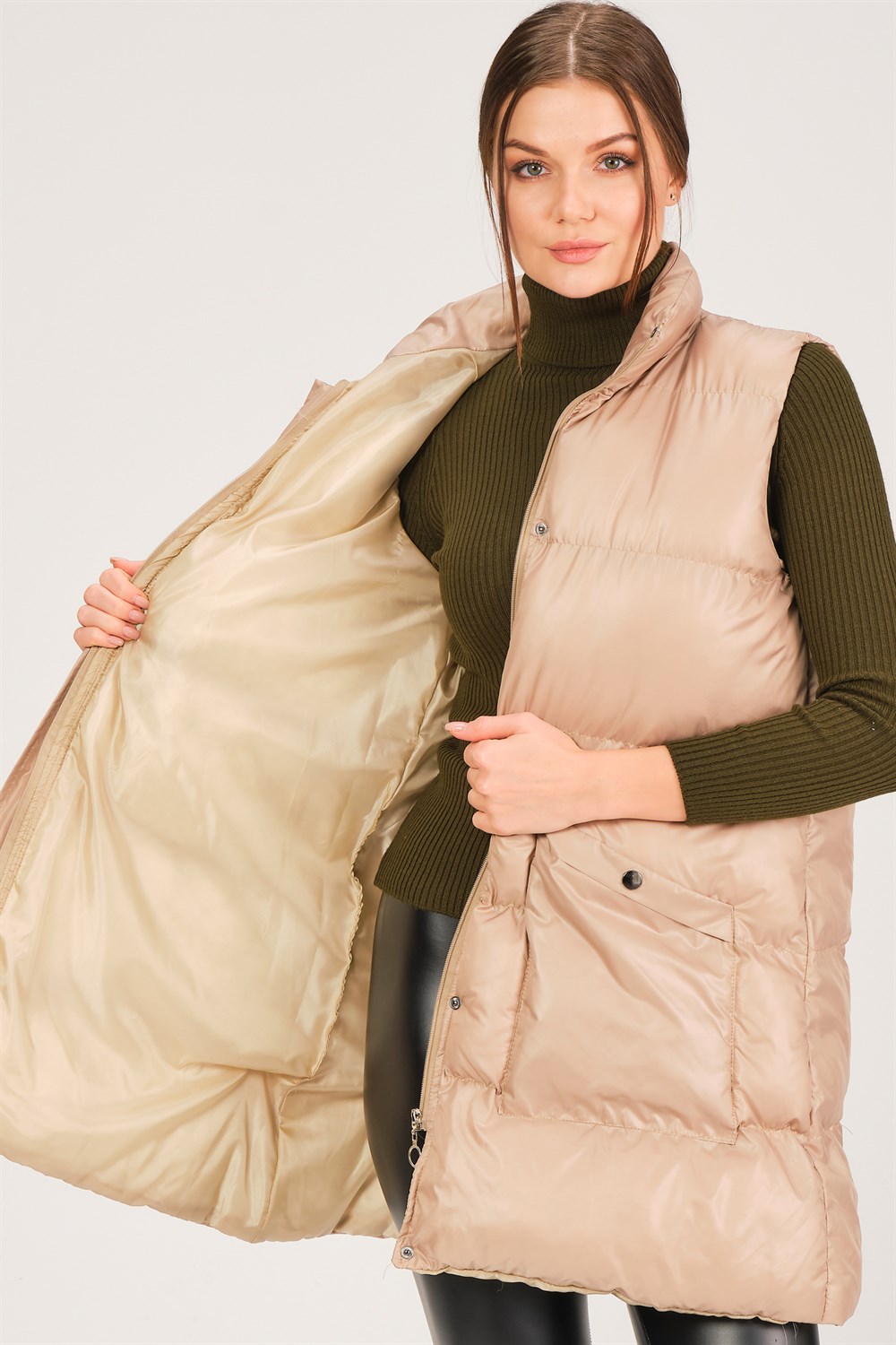 Z6729 DEWBERRY HK STYLE BAYAN YELEK-BEJ