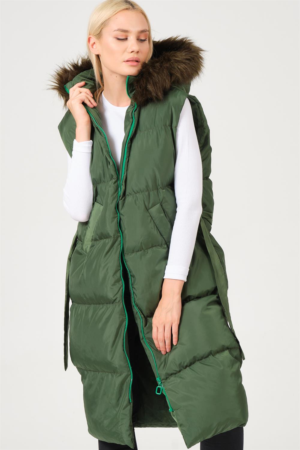 Z6744 DEWBERRY BAYAN YELEK-DÜZ NEFTİ