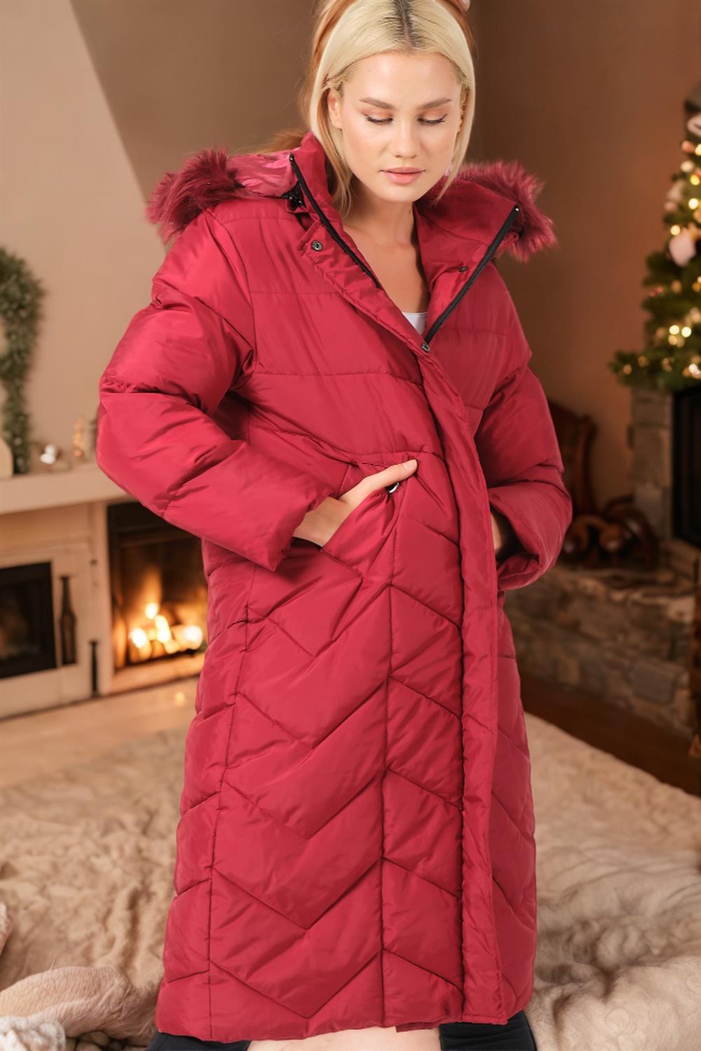Z6751 DEWBERRY BAYAN KABAN-DÜZ BORDO