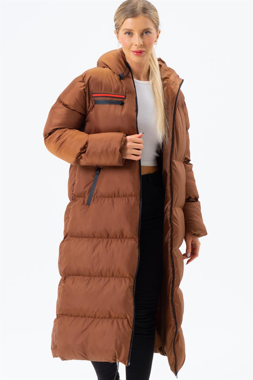 Z6756 DEWBERRY BAYAN ŞİŞME KABAN-CAMEL