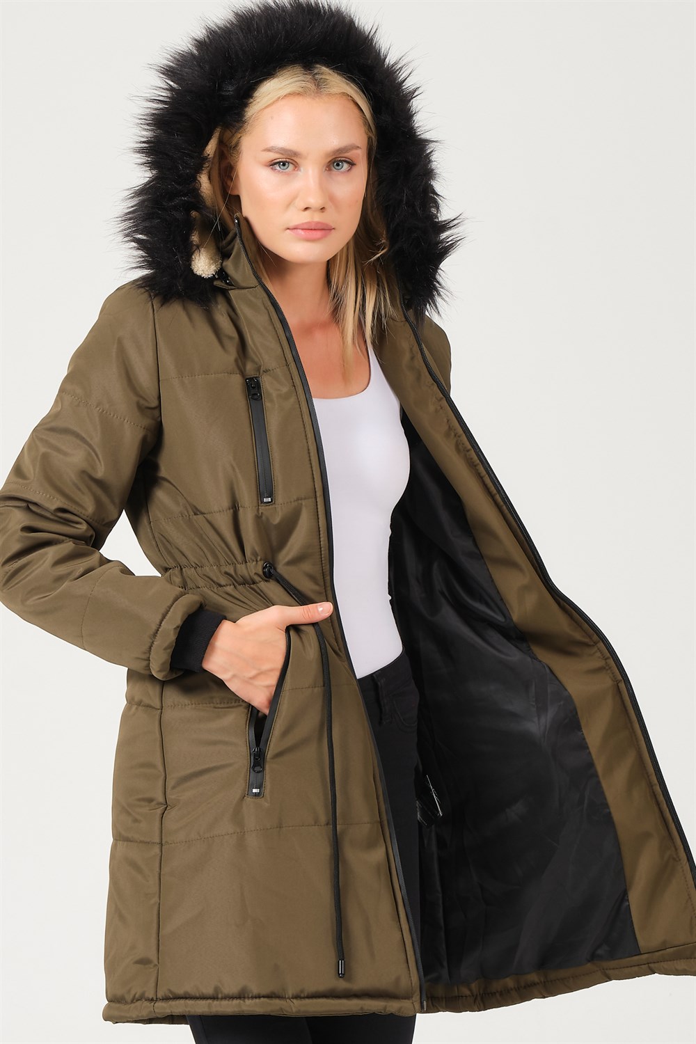 Z6762 DEWBERRY BAYAN KABAN-HAKİ