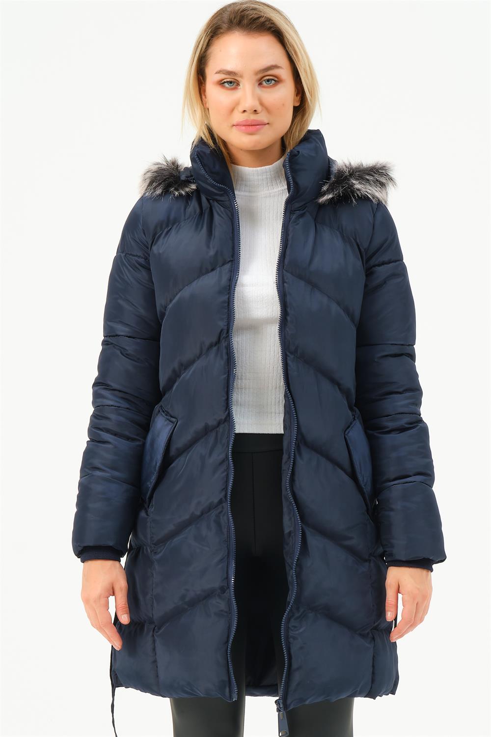 Z6768 DEWBERRY BAYAN KABAN-LACİVERT