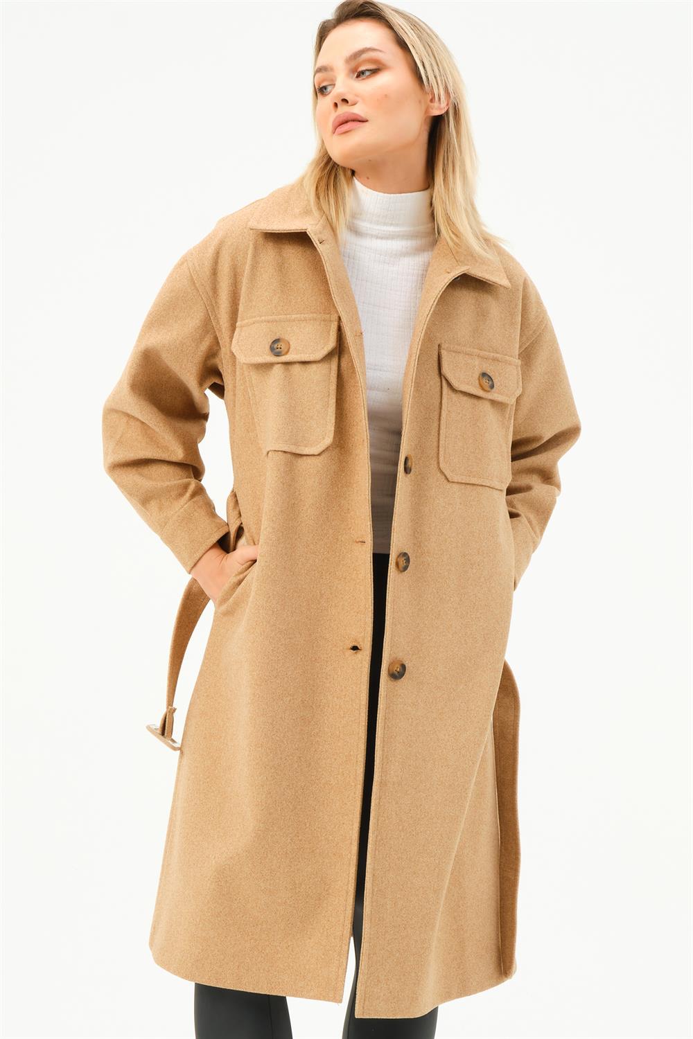 Z6777 DEWBERRY BAYAN PALTO-CAMEL