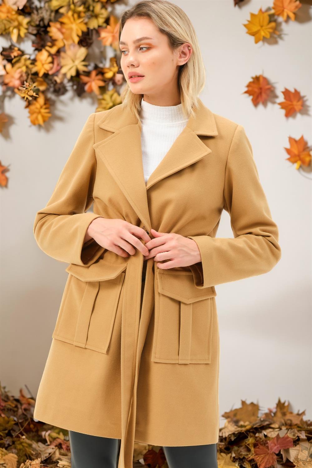Z6778 DEWBERRY BAYAN KABAN-AÇIK CAMEL