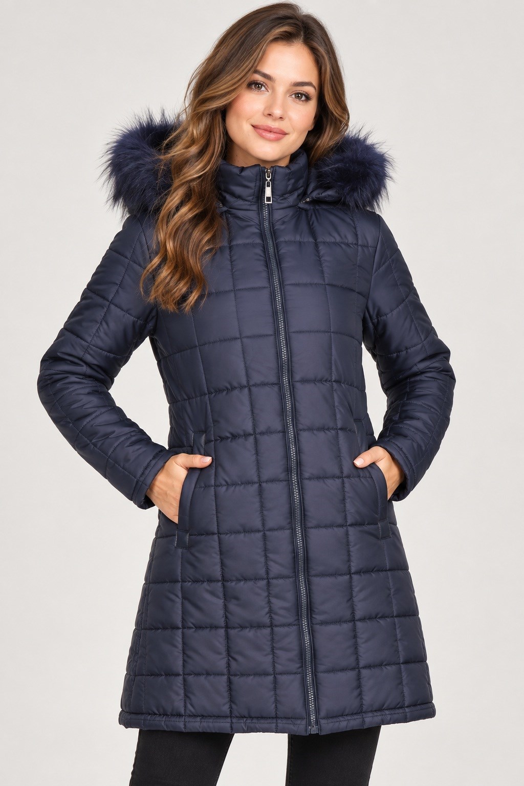 Z9653 DEWBERRY BAYAN KABAN-LACİVERT-1