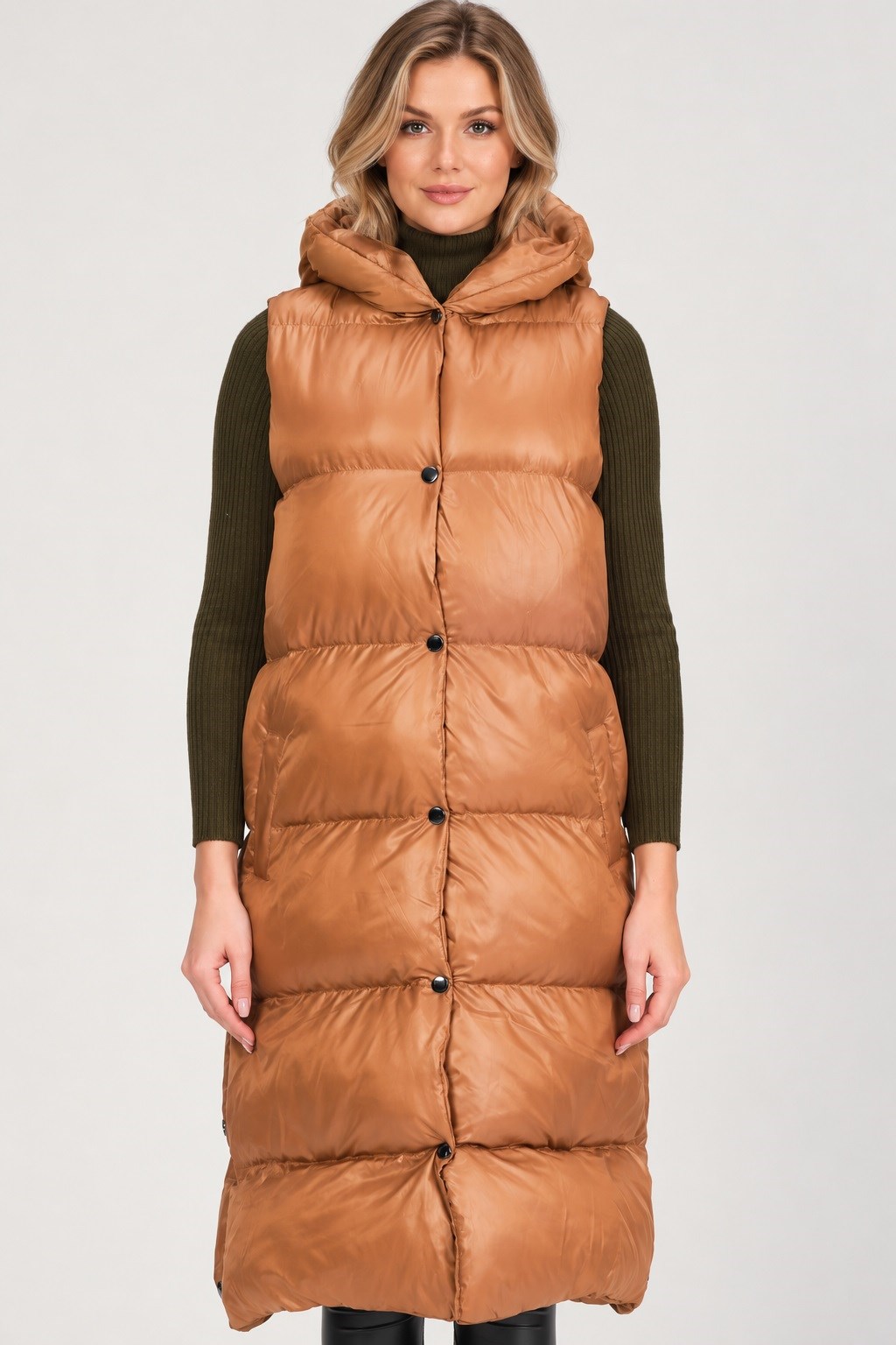 Z9734 DEWBERRY XEXESE BAYAN YELEK-CAMEL-1