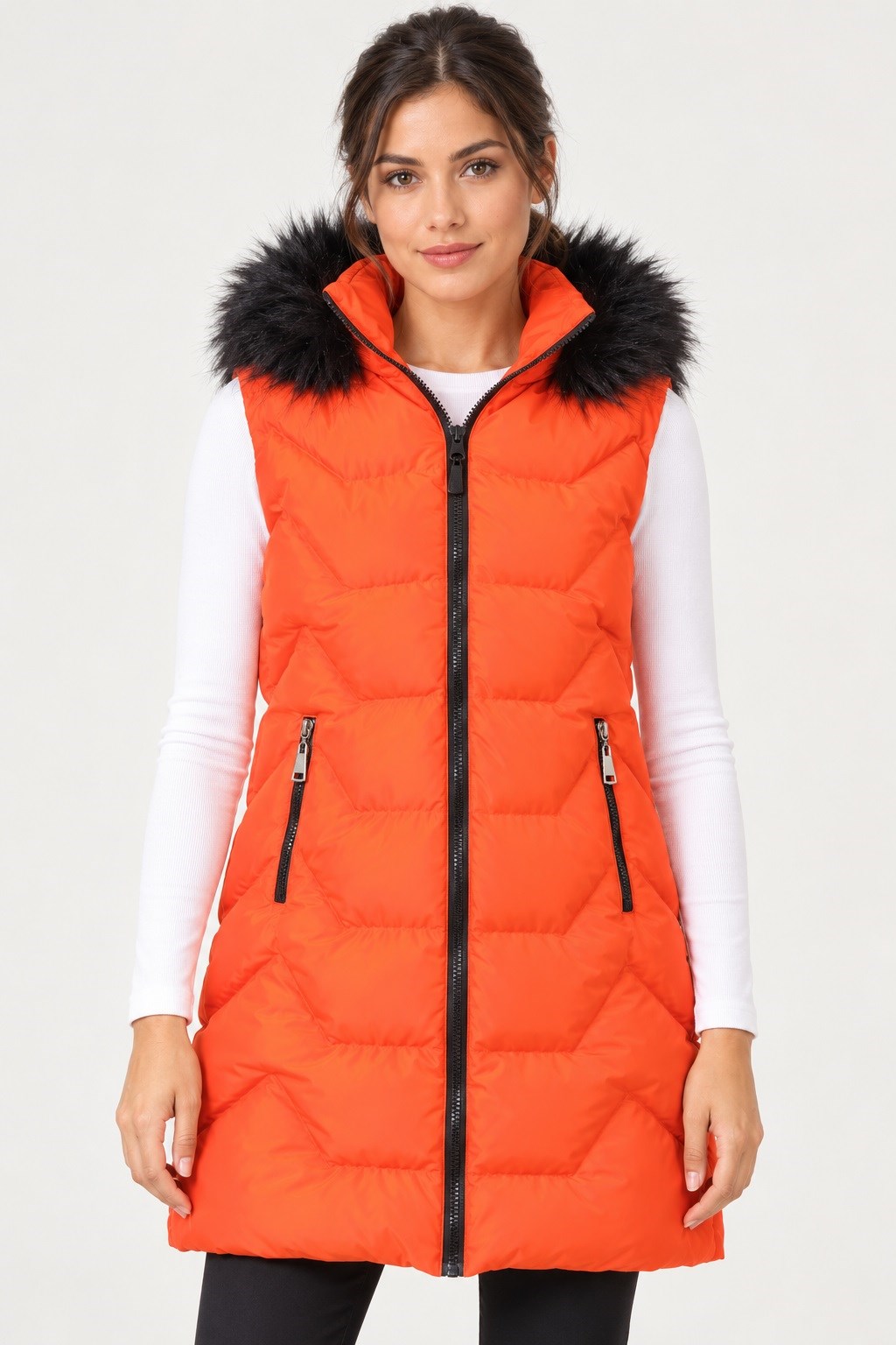 Z9761 DEWBERRY BAYAN YELEK-ORANJ