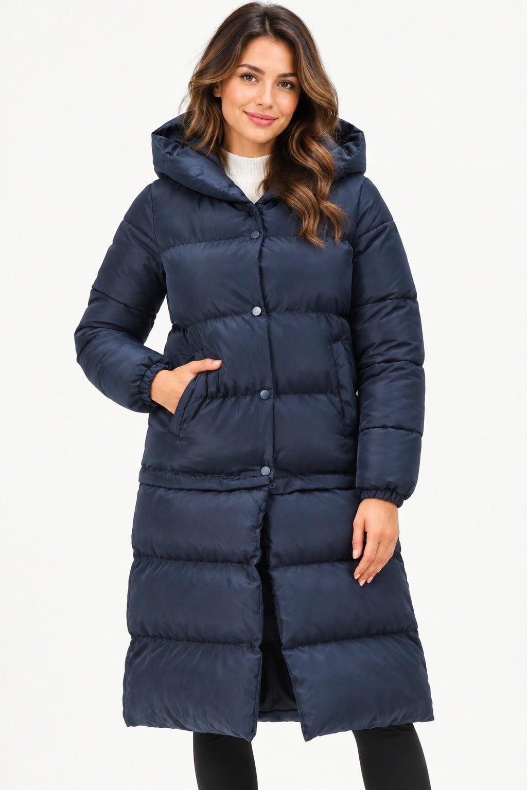 Z9772 DEWBERRY KISALTILABİLİR BAYAN KABAN-LACİVERT-1
