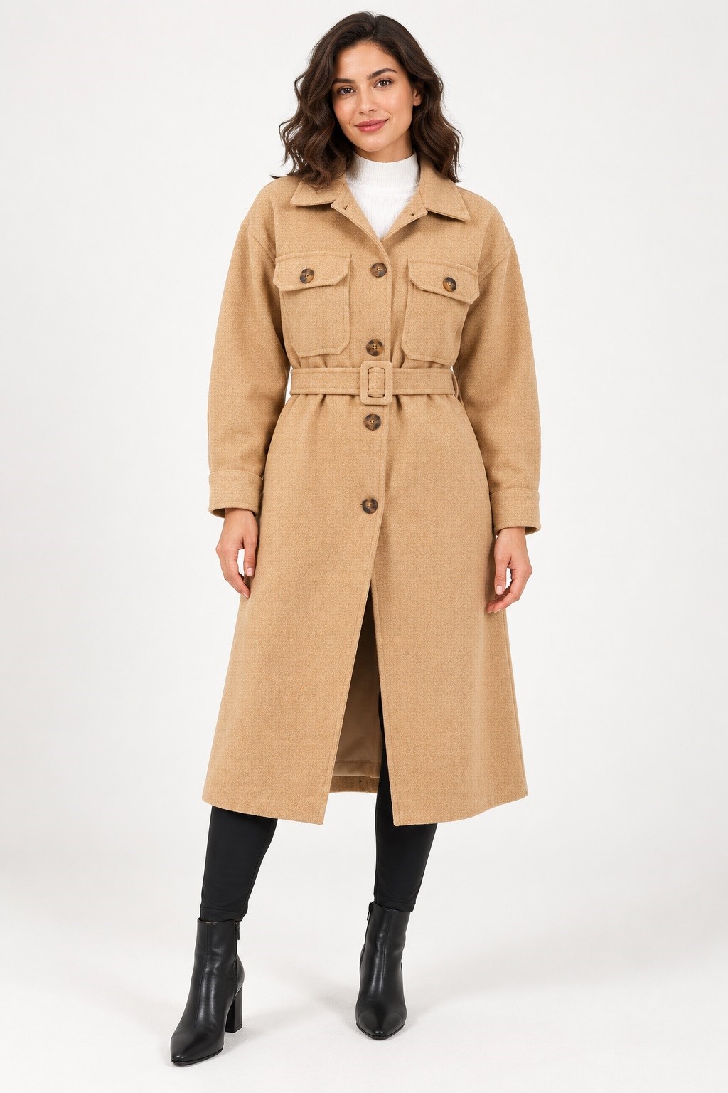 Z9777 DEWBERRY BAYAN PALTO-CAMEL-1